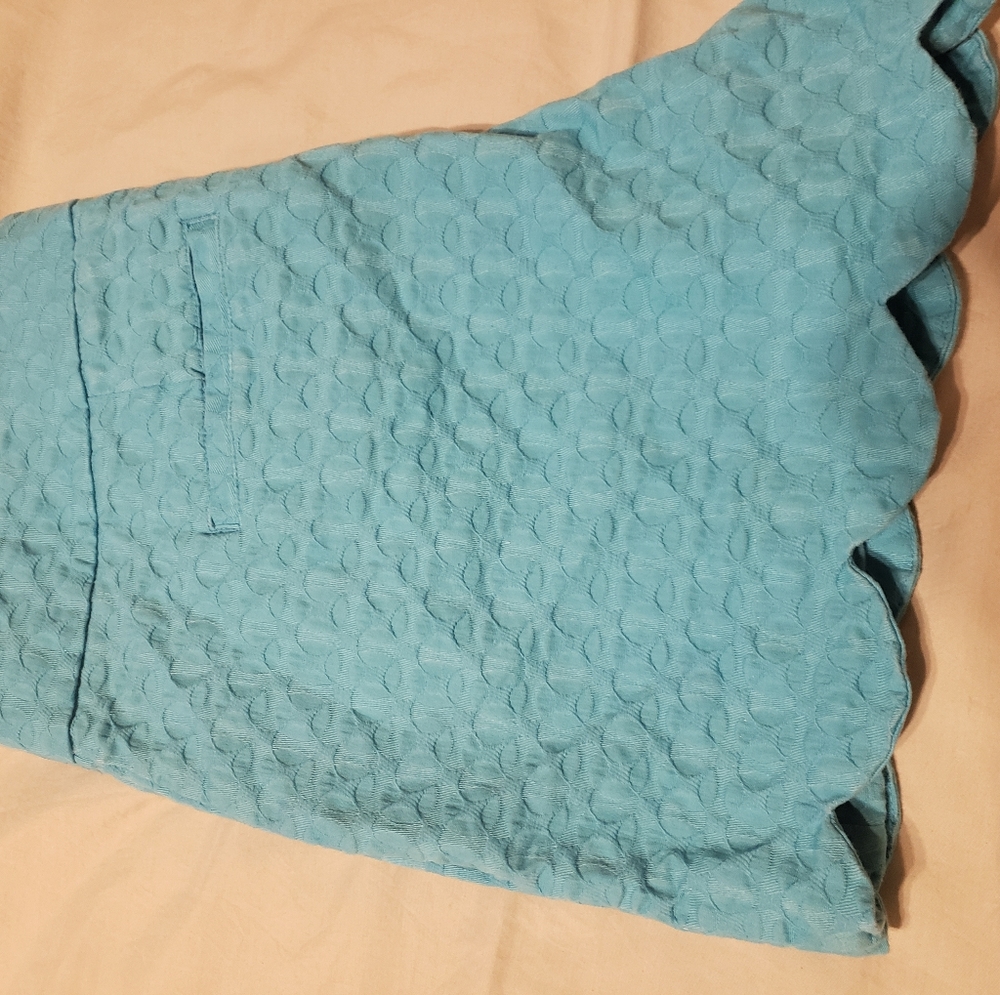 Crown and Ivy Blue Scalloped shorts (3.5 inseam)